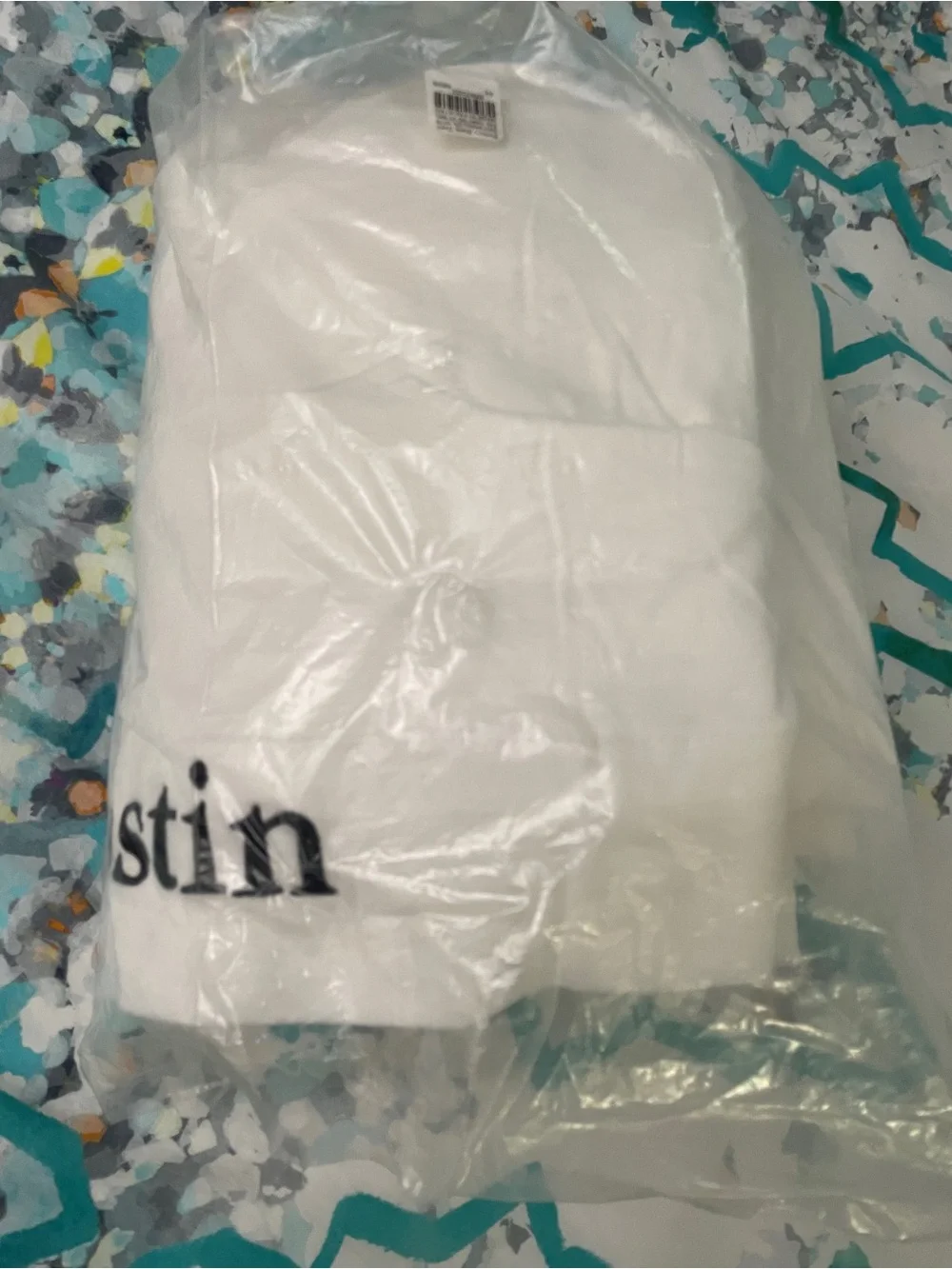 NEW Pottery Barn Dorm college White Embroidered “Justin” Sheet 3pcs Set Twin